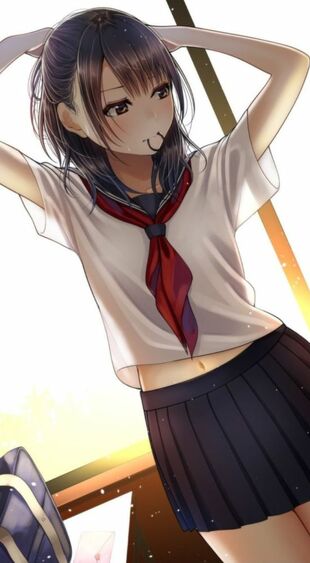 sexy anime schoolgirl