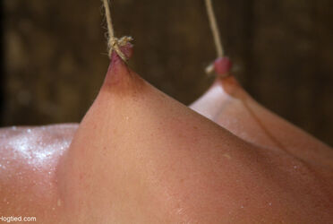 female nipple stretching. Photo #4
