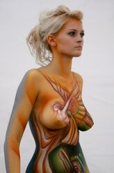 nudist body painting. Photo #3