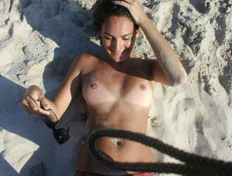 big tits on the beach. Photo #3